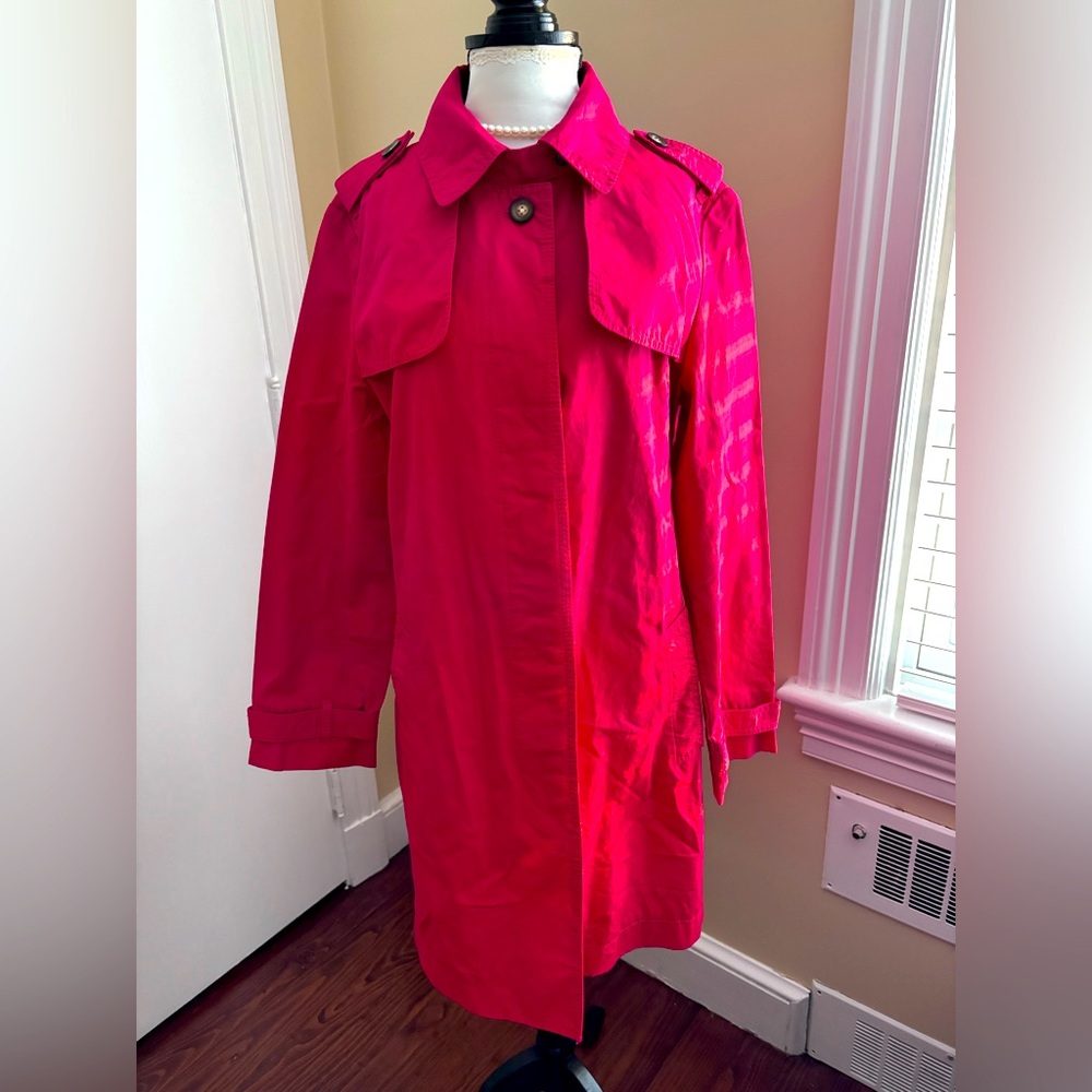 GAP Women's Vibrant Red Trench Coat